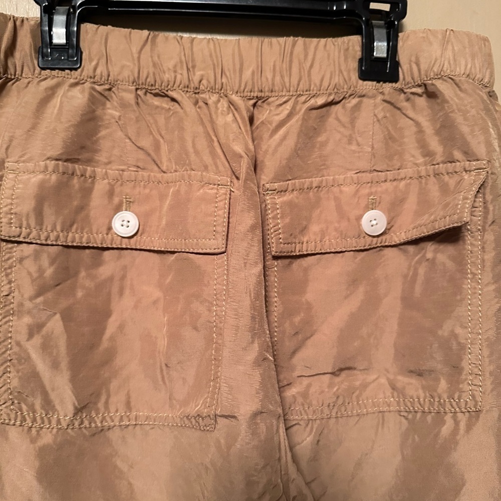 Reimagined by J. Crew Size 6 Linen Blend Tan Wide Leg Comfort Pants Lounge - Picture 4 of 7